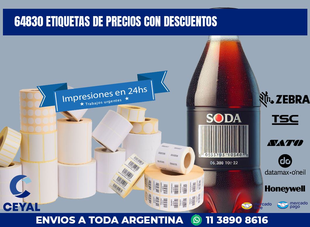 64830 ETIQUETAS DE PRECIOS CON DESCUENTOS