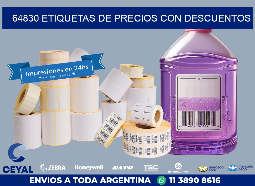 64830 ETIQUETAS DE PRECIOS CON DESCUENTOS