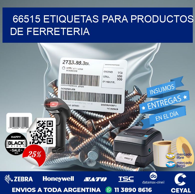 66515 ETIQUETAS PARA PRODUCTOS DE FERRETERIA