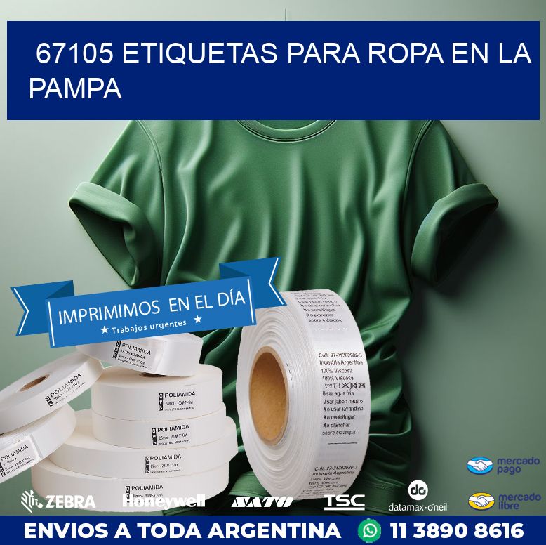 67105 ETIQUETAS PARA ROPA EN LA PAMPA