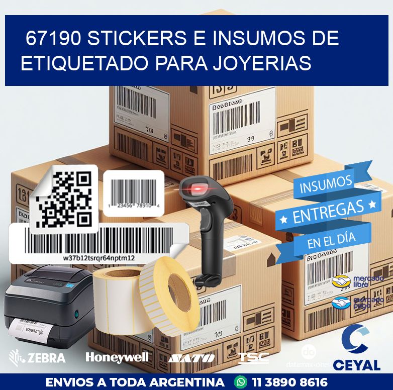 67190 STICKERS E INSUMOS DE ETIQUETADO PARA JOYERIAS