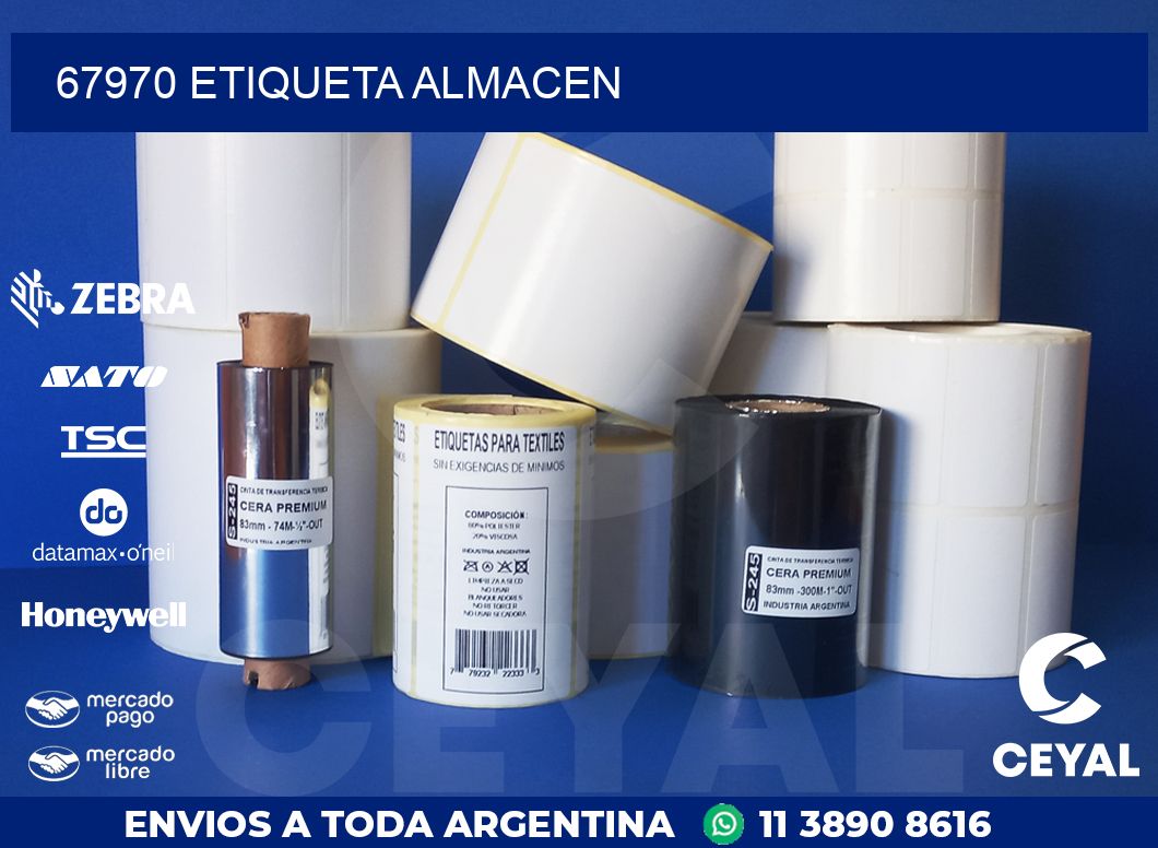 67970 ETIQUETA ALMACEN