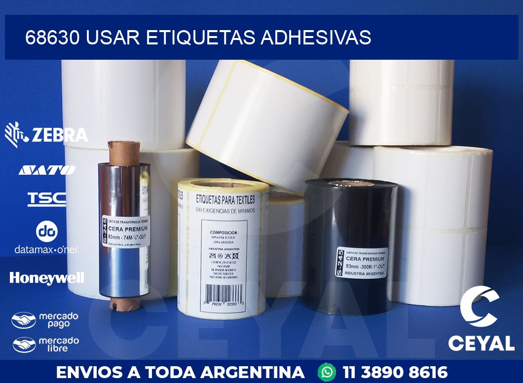 68630 USAR ETIQUETAS ADHESIVAS