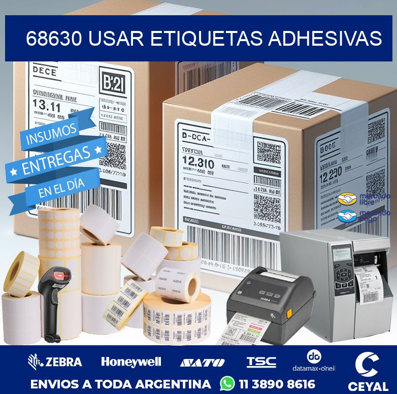 68630 USAR ETIQUETAS ADHESIVAS