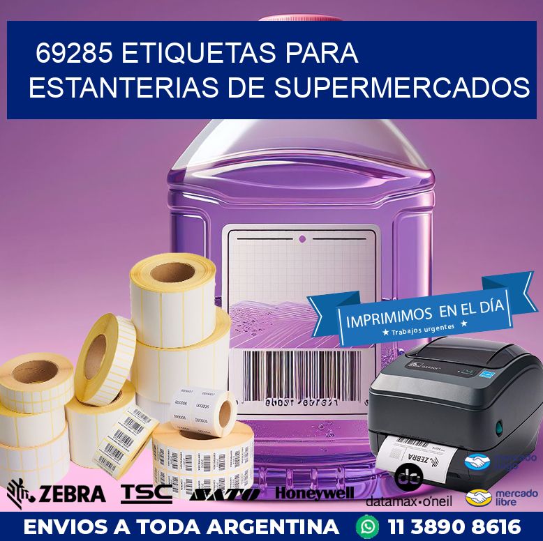 69285 ETIQUETAS PARA ESTANTERIAS DE SUPERMERCADOS