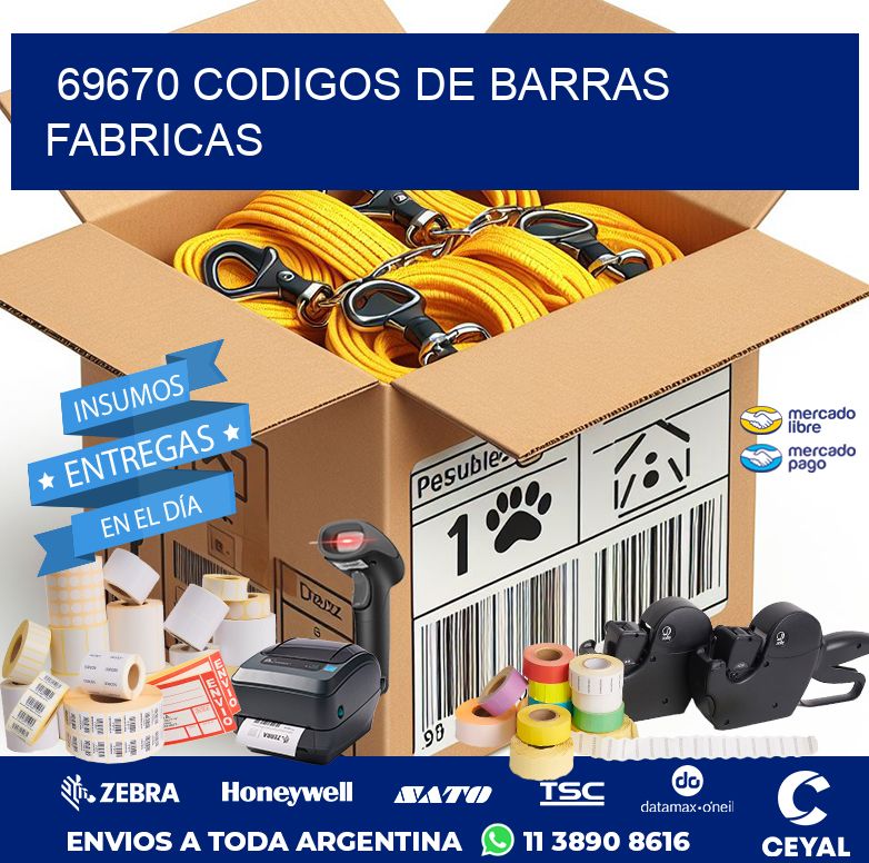 69670 CODIGOS DE BARRAS FABRICAS