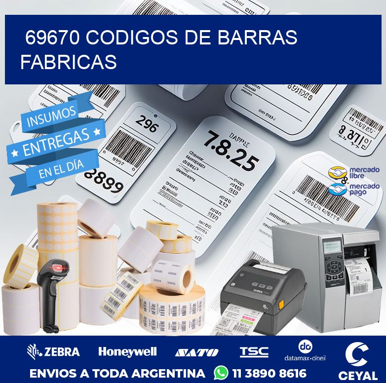 69670 CODIGOS DE BARRAS FABRICAS