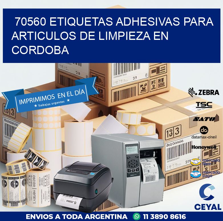 70560 ETIQUETAS ADHESIVAS PARA ARTICULOS DE LIMPIEZA EN CORDOBA