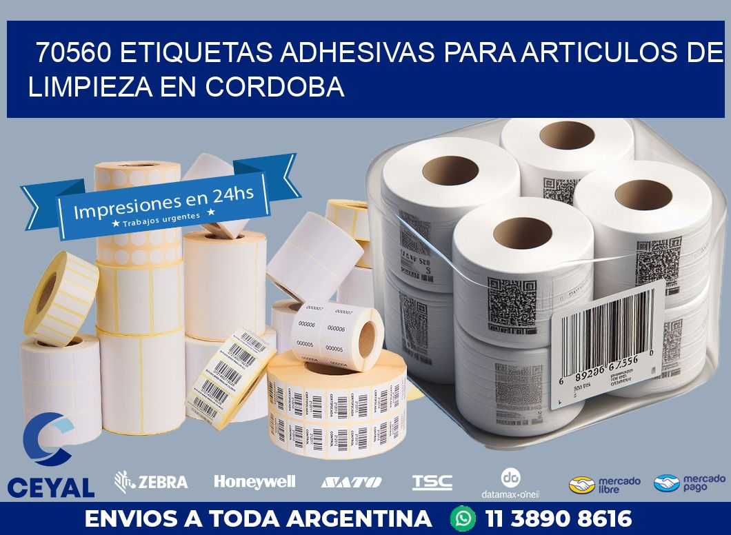 70560 ETIQUETAS ADHESIVAS PARA ARTICULOS DE LIMPIEZA EN CORDOBA