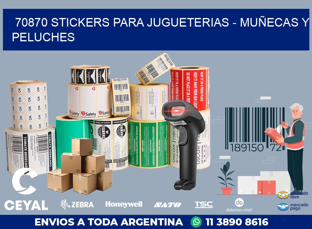 70870 STICKERS PARA JUGUETERIAS - MUÑECAS Y PELUCHES
