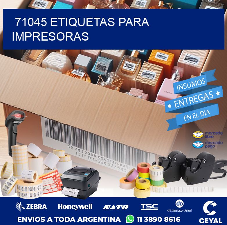 71045 ETIQUETAS PARA IMPRESORAS