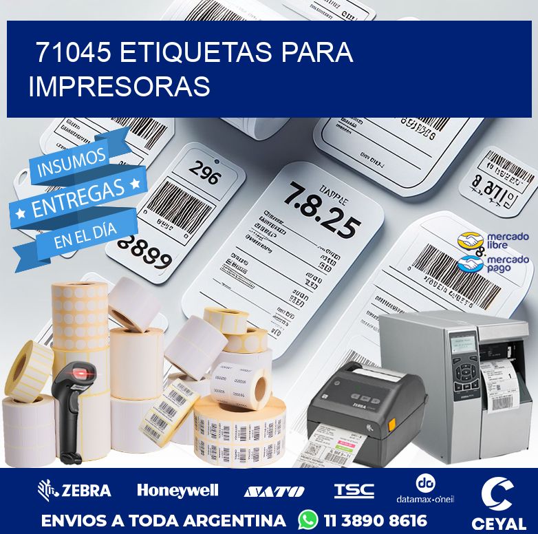 71045 ETIQUETAS PARA IMPRESORAS