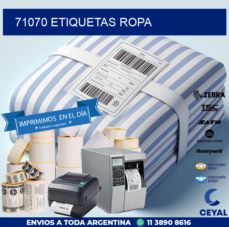 71070 ETIQUETAS ROPA