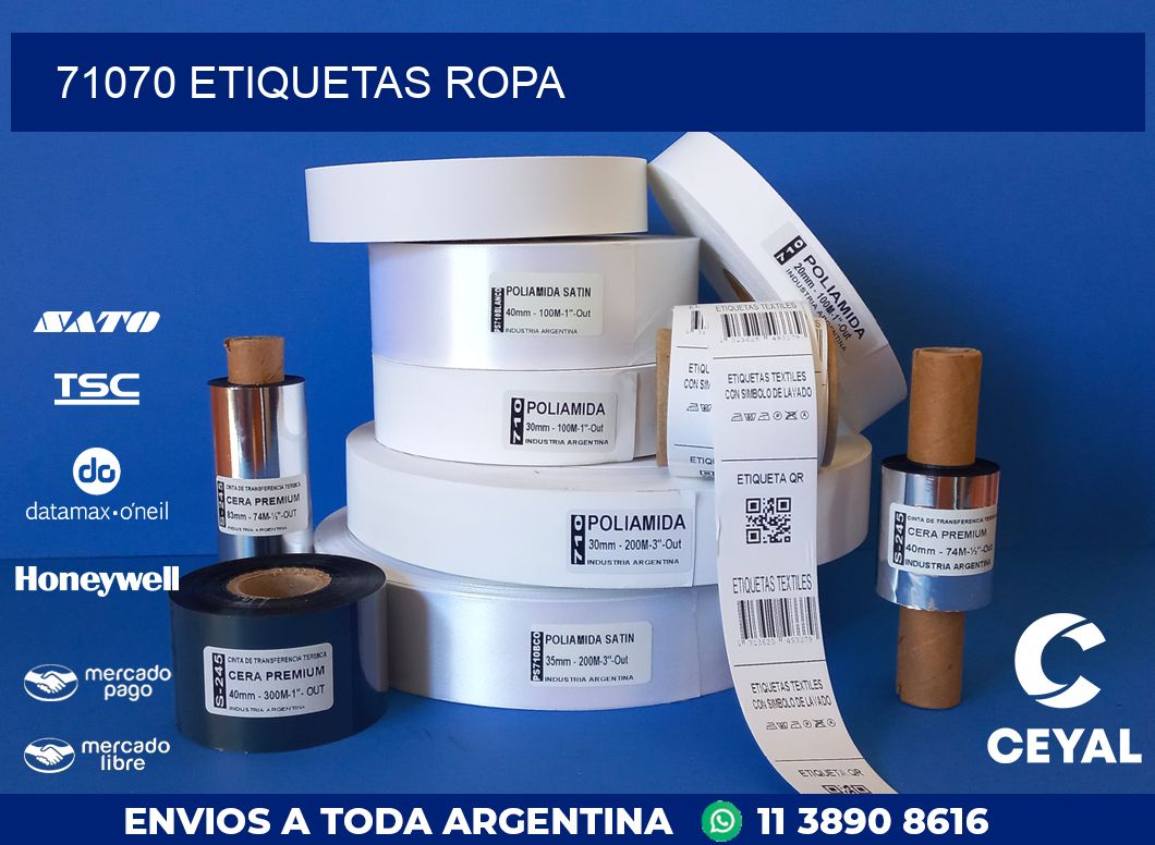 71070 ETIQUETAS ROPA
