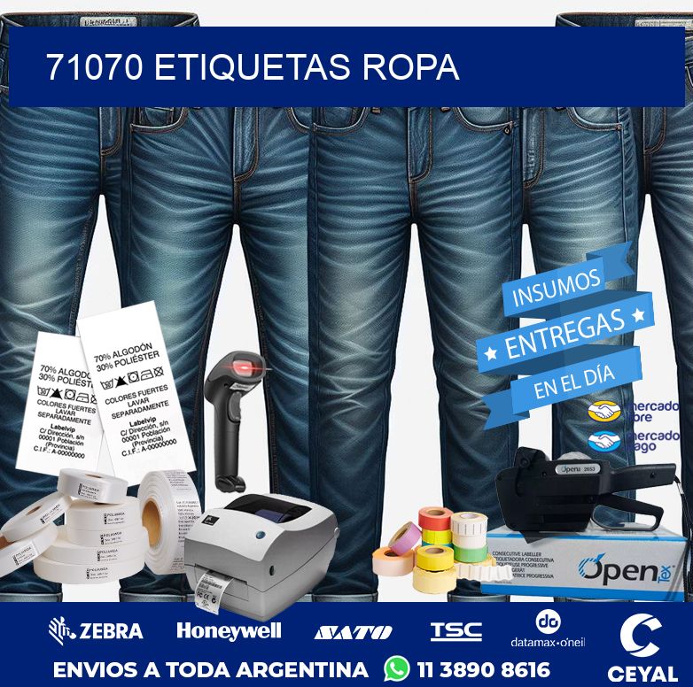 71070 ETIQUETAS ROPA