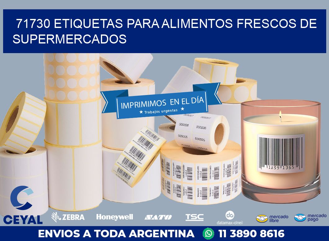 71730 ETIQUETAS PARA ALIMENTOS FRESCOS DE SUPERMERCADOS