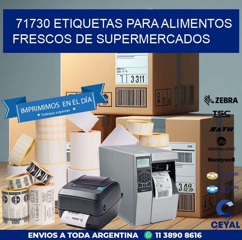 71730 ETIQUETAS PARA ALIMENTOS FRESCOS DE SUPERMERCADOS