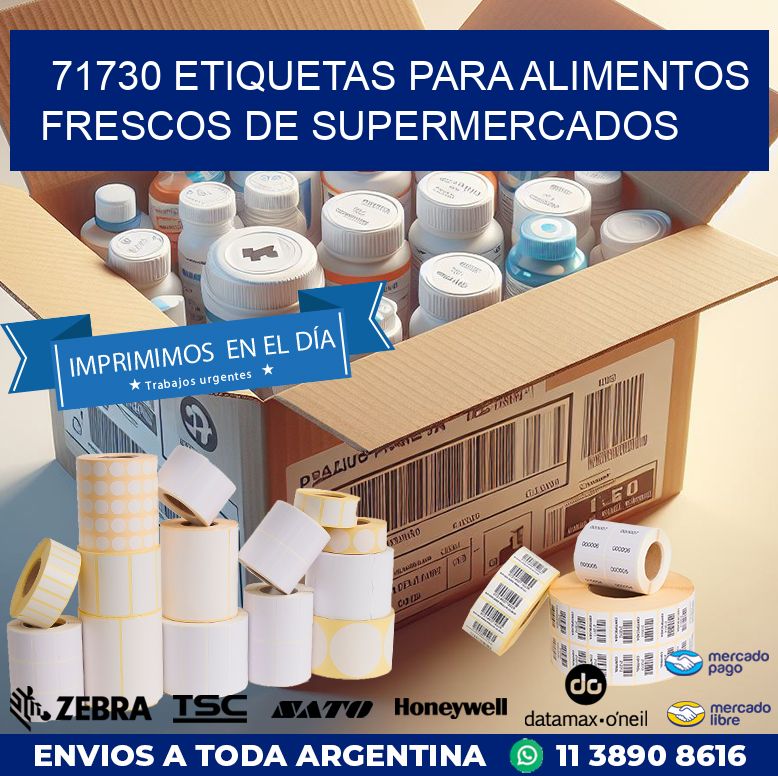 71730 ETIQUETAS PARA ALIMENTOS FRESCOS DE SUPERMERCADOS