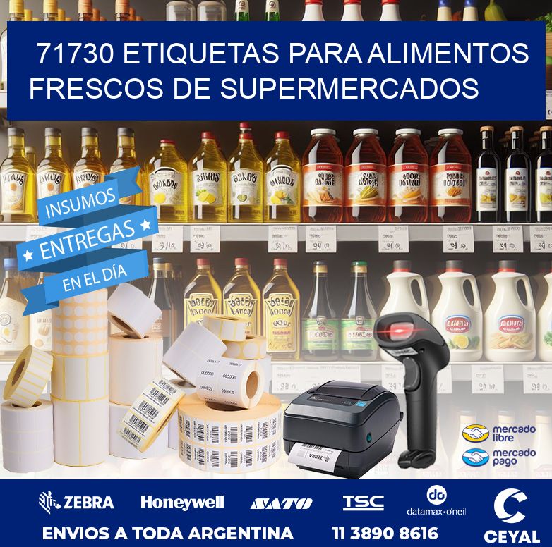 71730 ETIQUETAS PARA ALIMENTOS FRESCOS DE SUPERMERCADOS