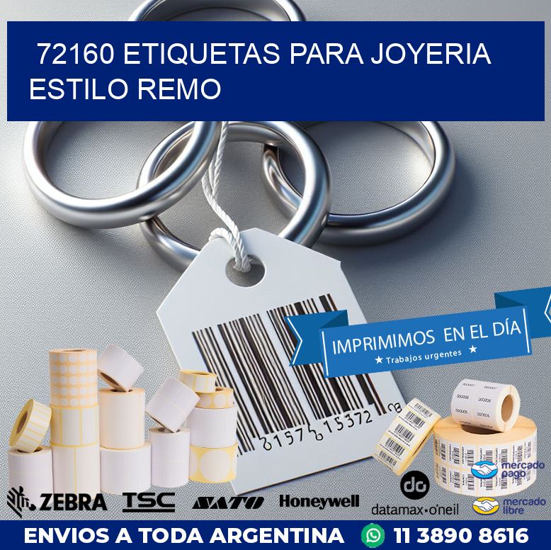 72160 ETIQUETAS PARA JOYERIA ESTILO REMO