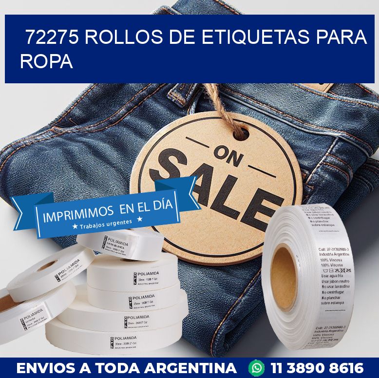 72275 ROLLOS DE ETIQUETAS PARA ROPA