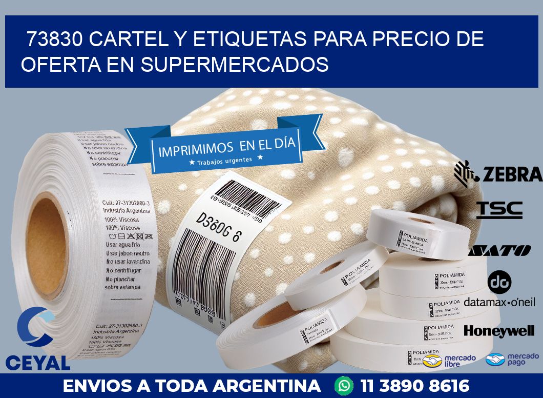73830 CARTEL Y ETIQUETAS PARA PRECIO DE OFERTA EN SUPERMERCADOS