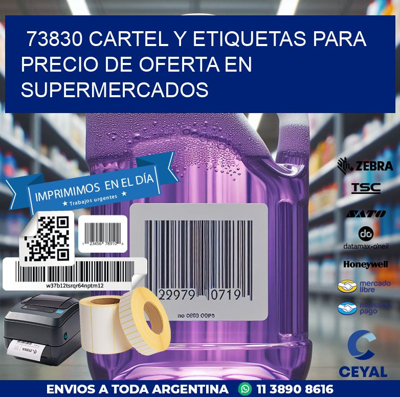 73830 CARTEL Y ETIQUETAS PARA PRECIO DE OFERTA EN SUPERMERCADOS