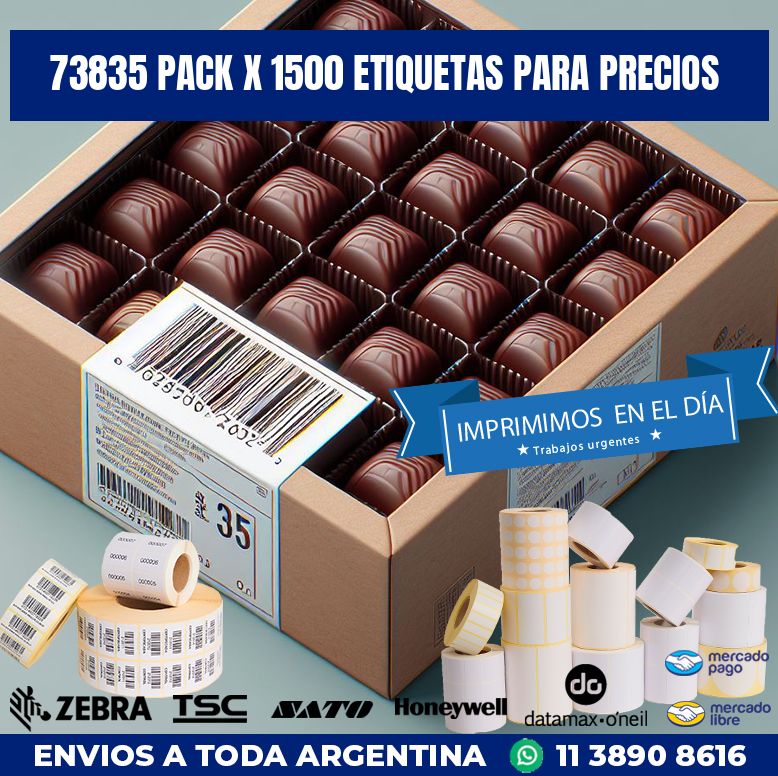 73835 PACK X 1500 ETIQUETAS PARA PRECIOS