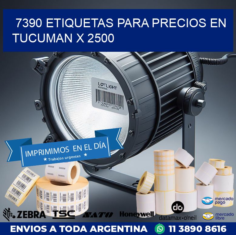 7390 ETIQUETAS PARA PRECIOS EN TUCUMAN X 2500