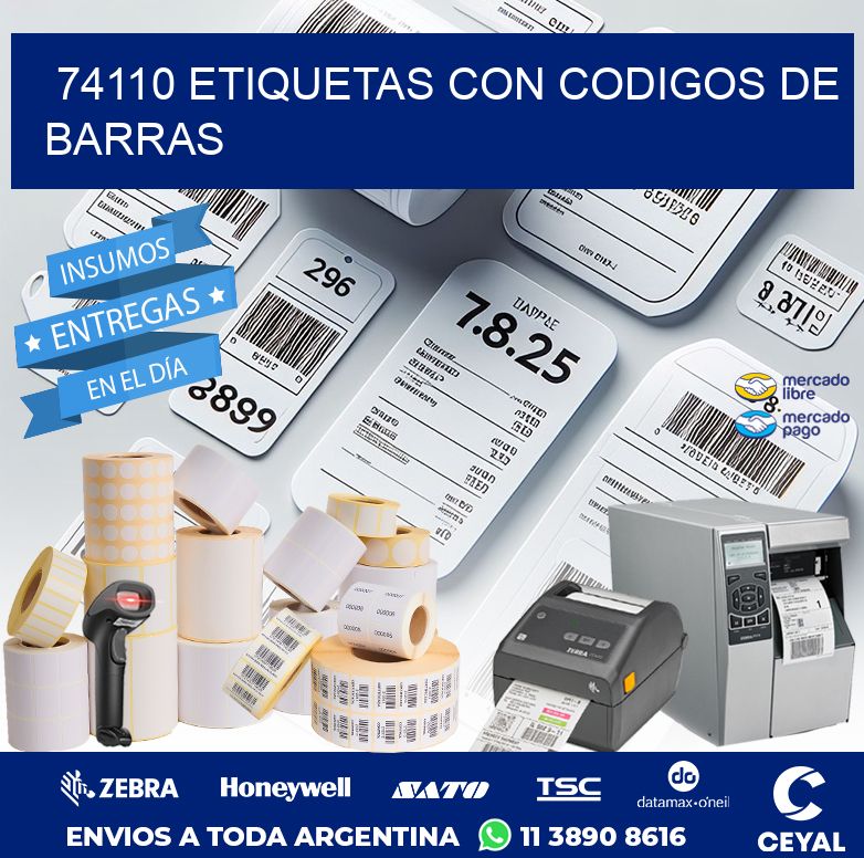 74110 ETIQUETAS CON CODIGOS DE BARRAS