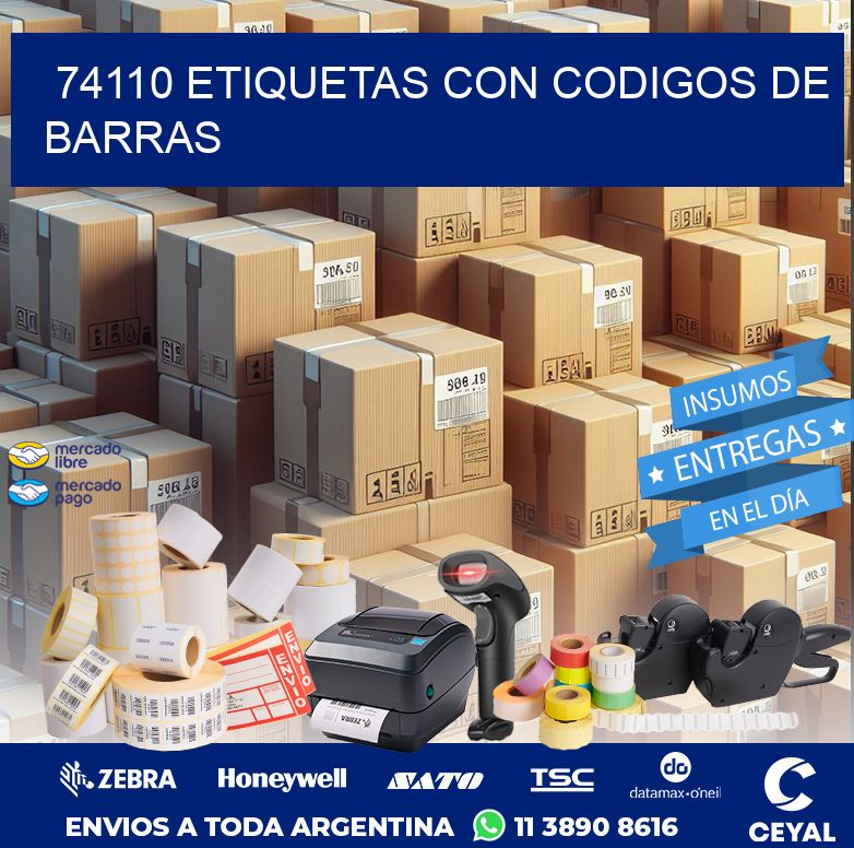 74110 ETIQUETAS CON CODIGOS DE BARRAS