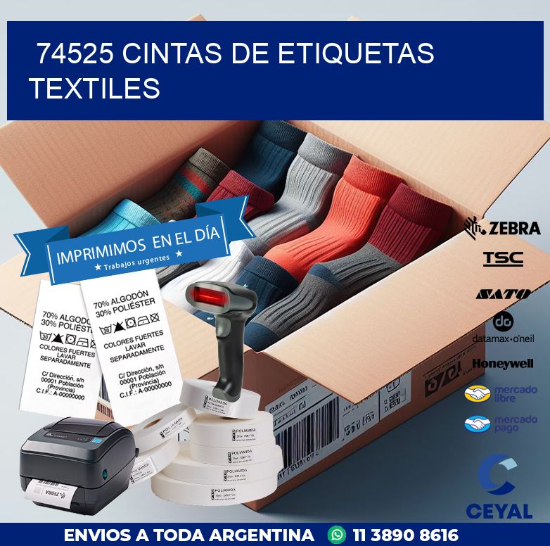 74525 CINTAS DE ETIQUETAS TEXTILES