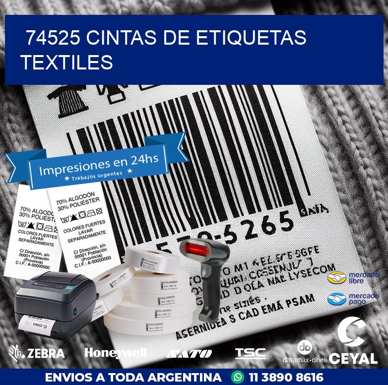 74525 CINTAS DE ETIQUETAS TEXTILES