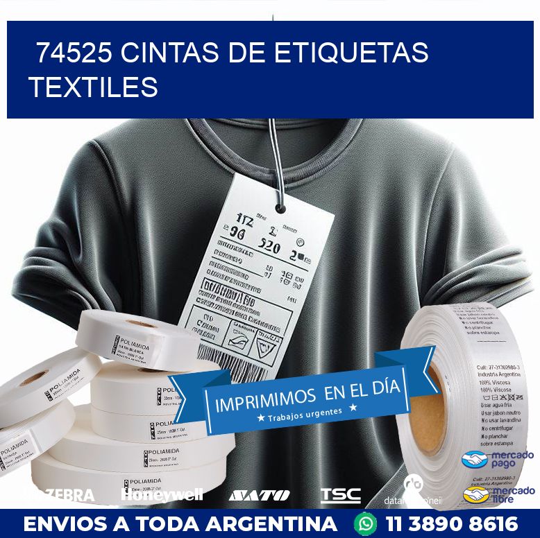 74525 CINTAS DE ETIQUETAS TEXTILES