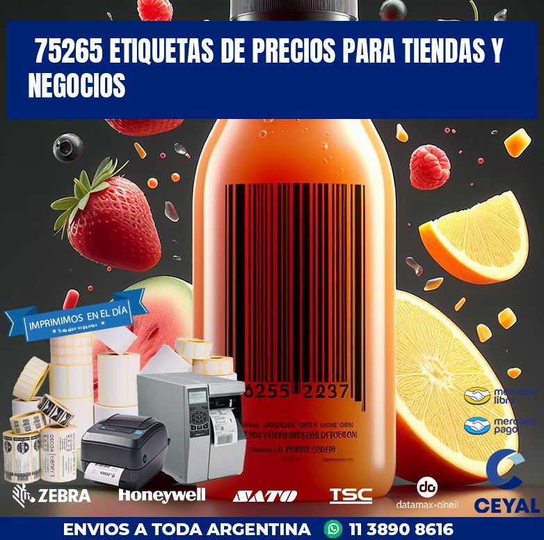75265 ETIQUETAS DE PRECIOS PARA TIENDAS Y NEGOCIOS
