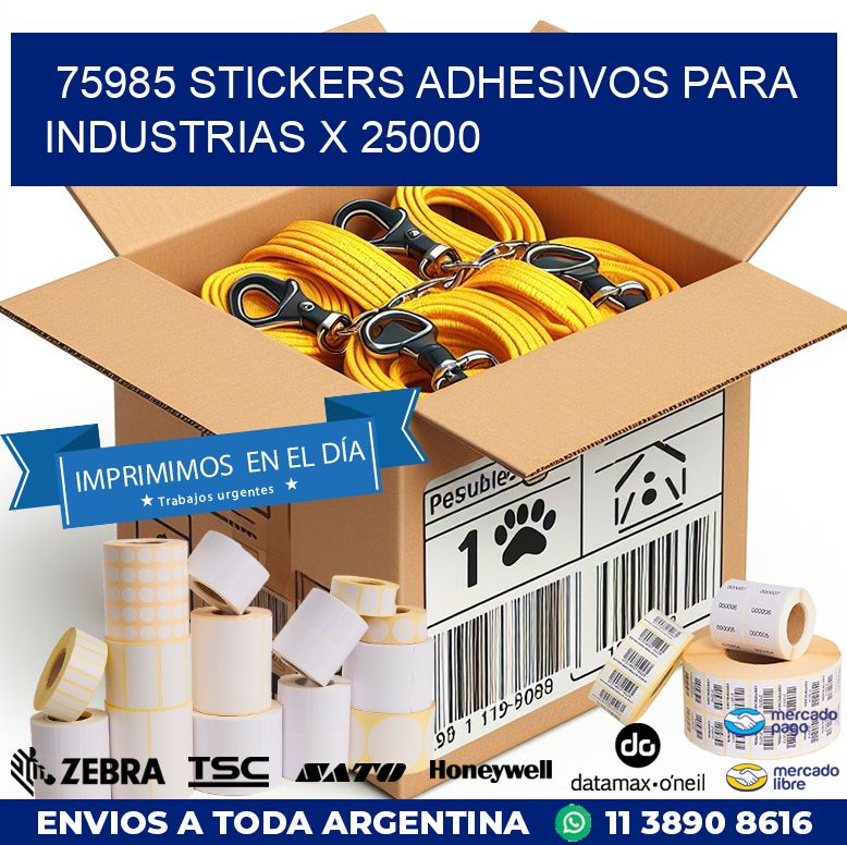 75985 STICKERS ADHESIVOS PARA INDUSTRIAS X 25000