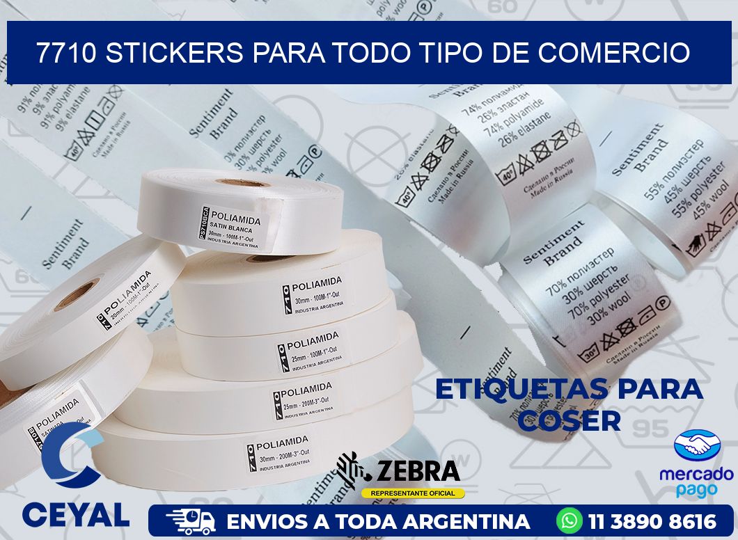 7710 STICKERS PARA TODO TIPO DE COMERCIO