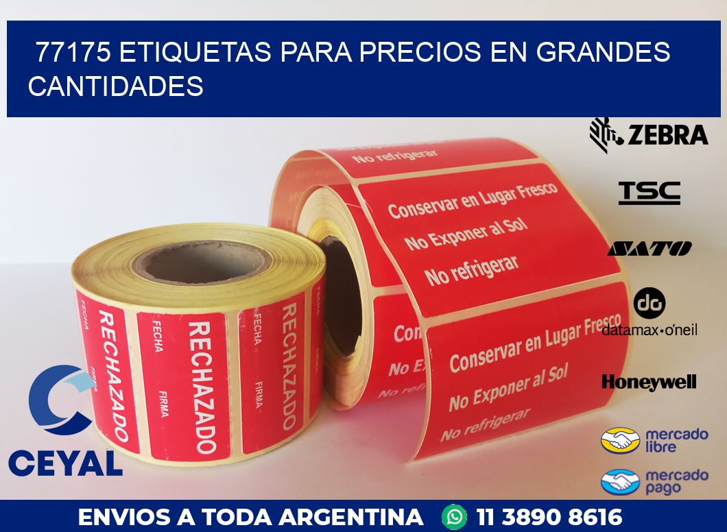 77175 ETIQUETAS PARA PRECIOS EN GRANDES CANTIDADES