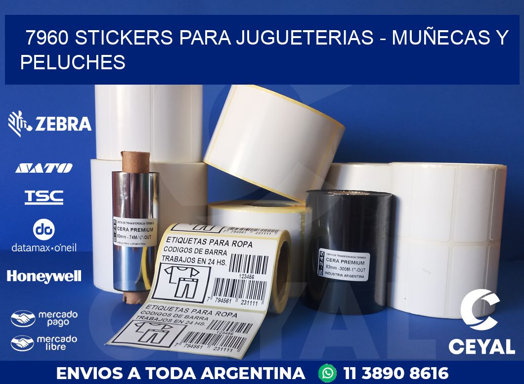 7960 STICKERS PARA JUGUETERIAS - MUÑECAS Y PELUCHES