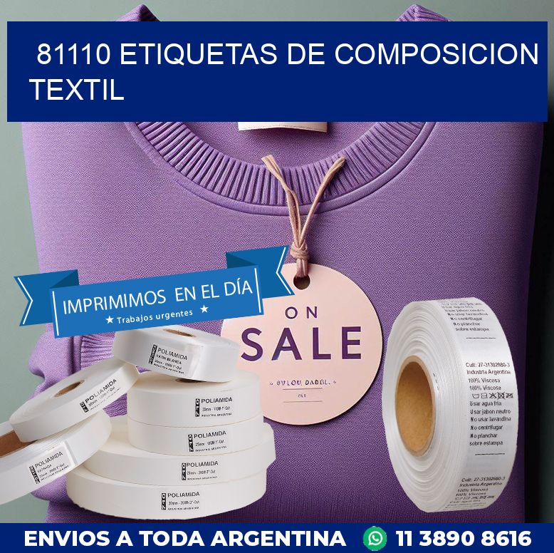 81110 ETIQUETAS DE COMPOSICION TEXTIL
