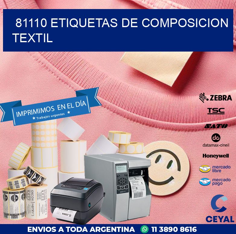 81110 ETIQUETAS DE COMPOSICION TEXTIL