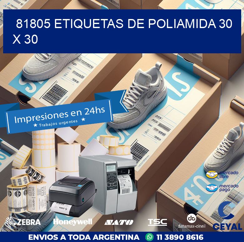 81805 ETIQUETAS DE POLIAMIDA 30 X 30