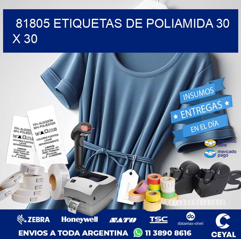 81805 ETIQUETAS DE POLIAMIDA 30 X 30