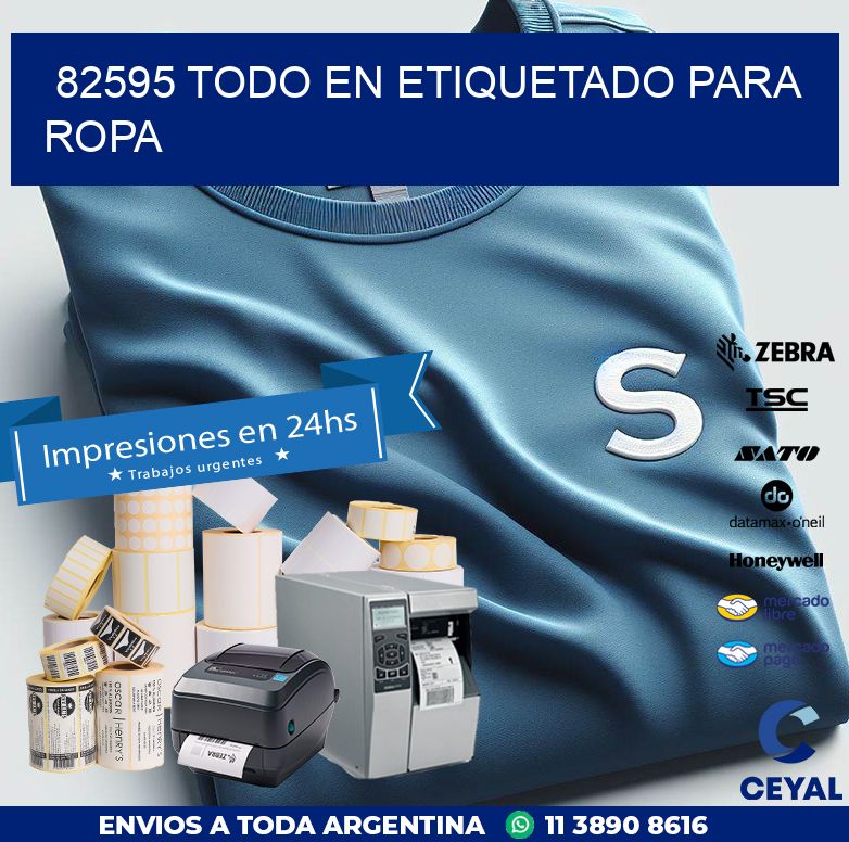 82595 TODO EN ETIQUETADO PARA ROPA