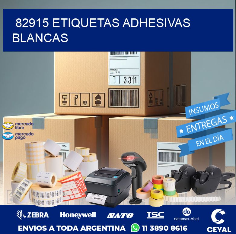 82915 ETIQUETAS ADHESIVAS BLANCAS