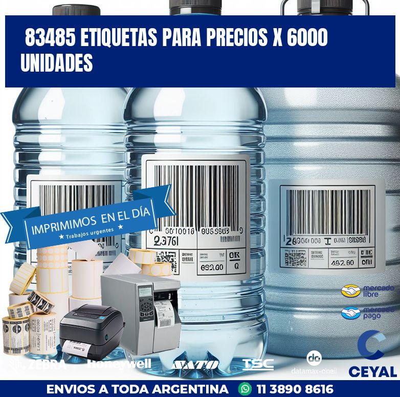 83485 ETIQUETAS PARA PRECIOS X 6000 UNIDADES