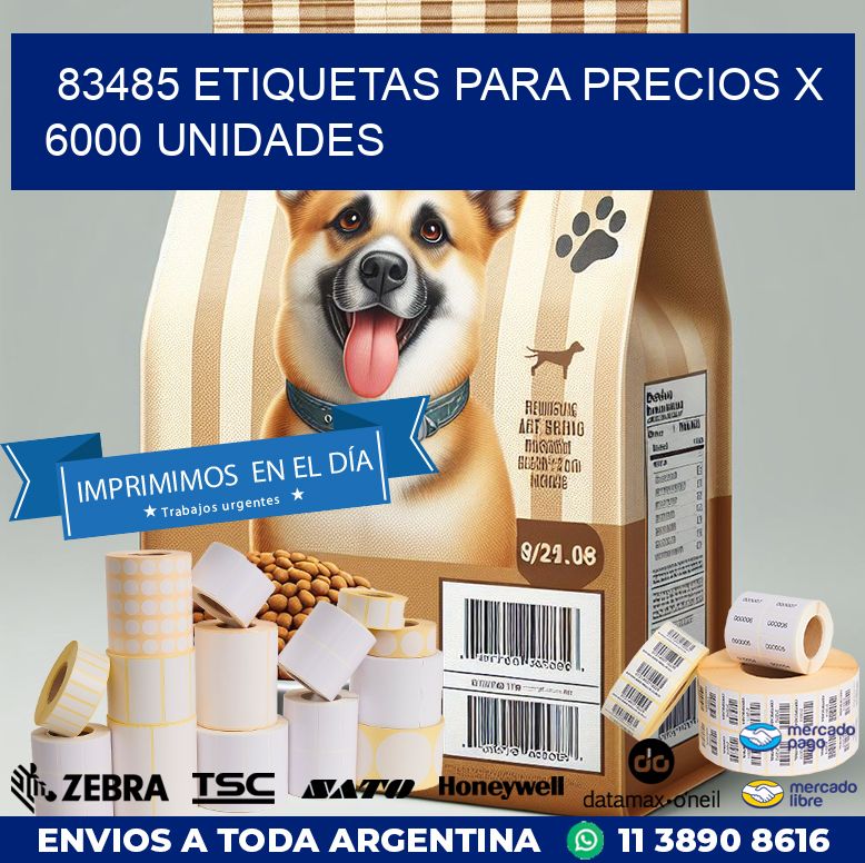 83485 ETIQUETAS PARA PRECIOS X 6000 UNIDADES