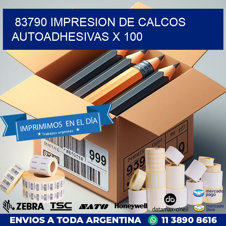 83790 IMPRESION DE CALCOS AUTOADHESIVAS X 100
