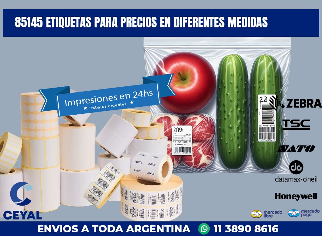 85145 ETIQUETAS PARA PRECIOS EN DIFERENTES MEDIDAS