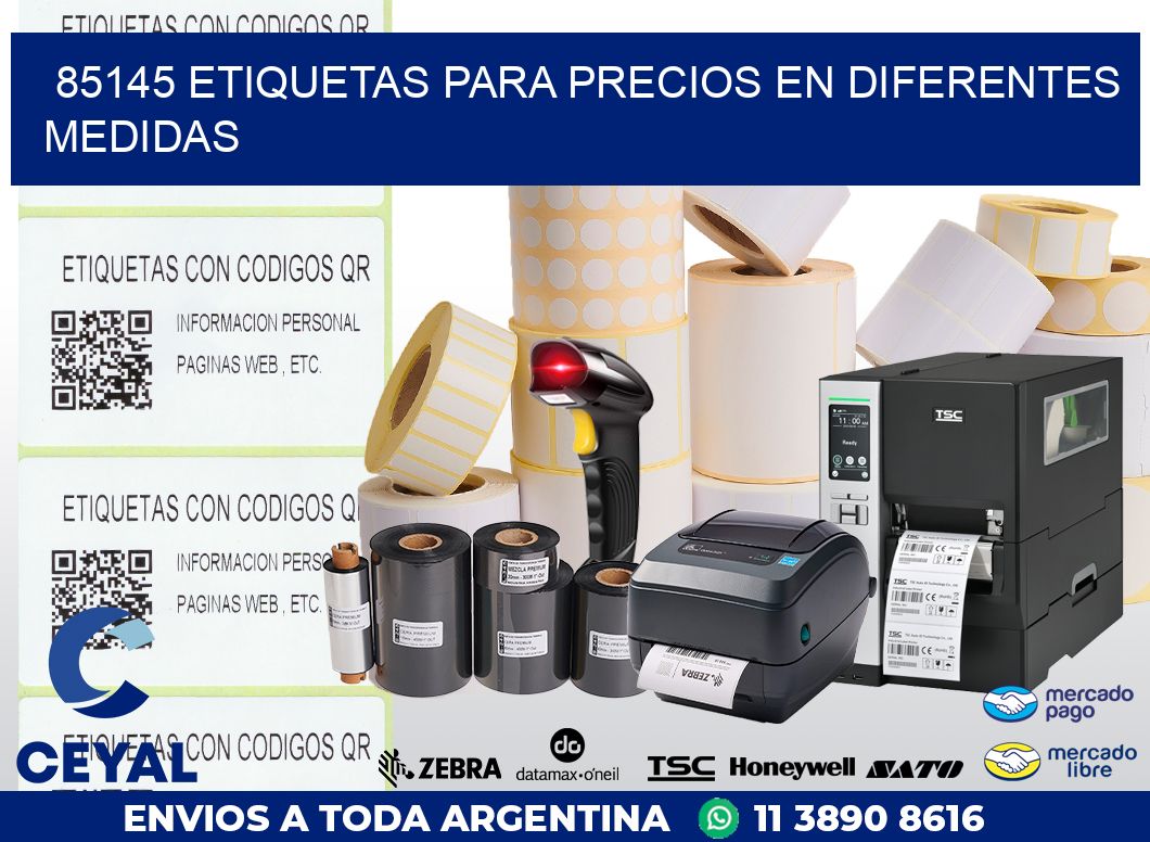 85145 ETIQUETAS PARA PRECIOS EN DIFERENTES MEDIDAS